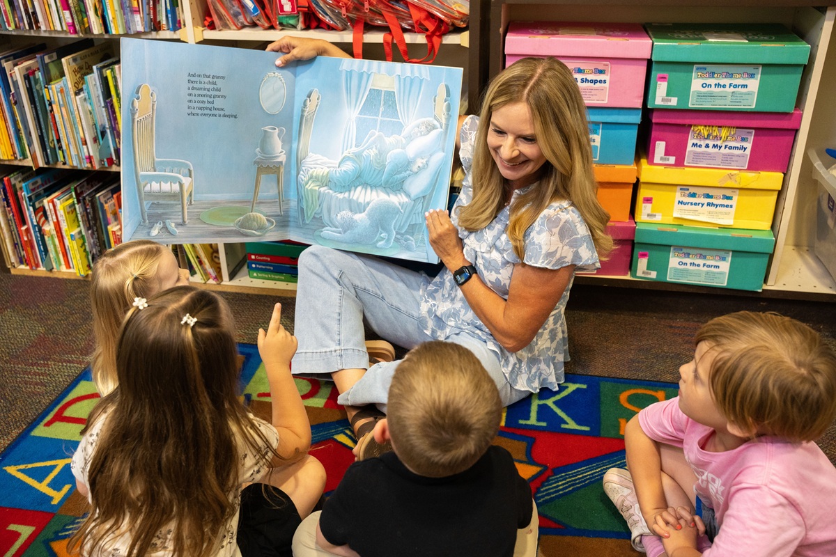 Teacher with child