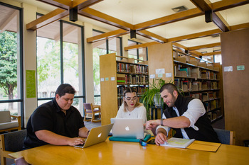 Student Studying in Douglas Library