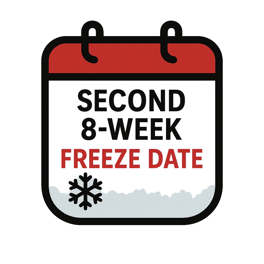 Spring 2nd 8-week Freeze Date