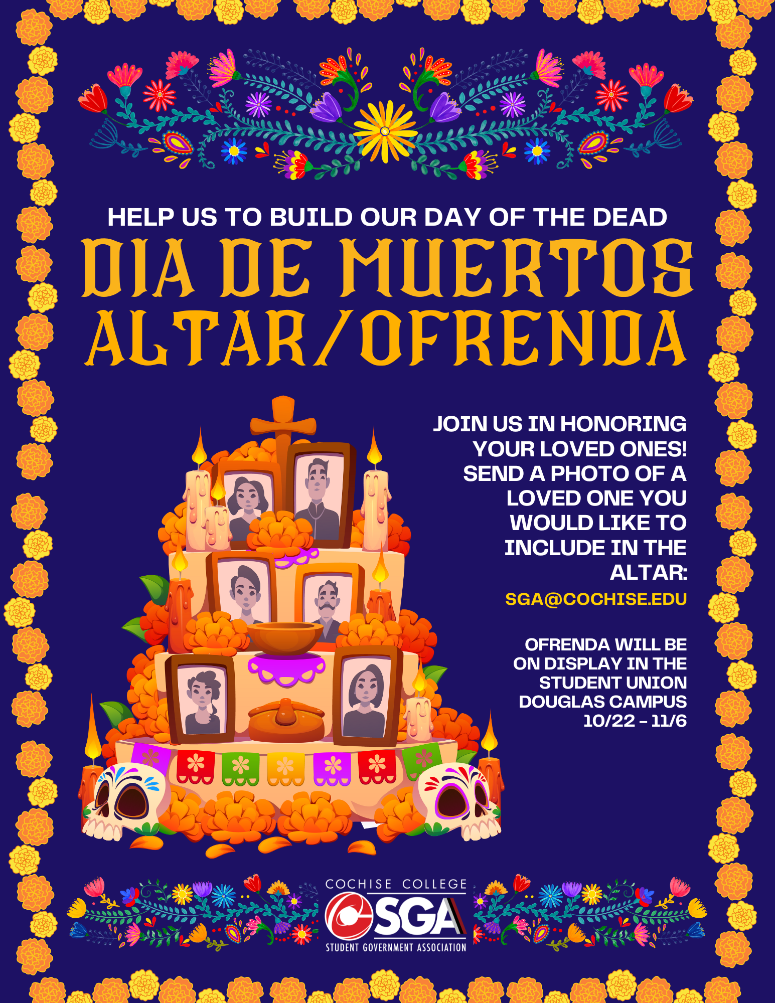 Information Flyer on Dia de Muertos Ofrenda