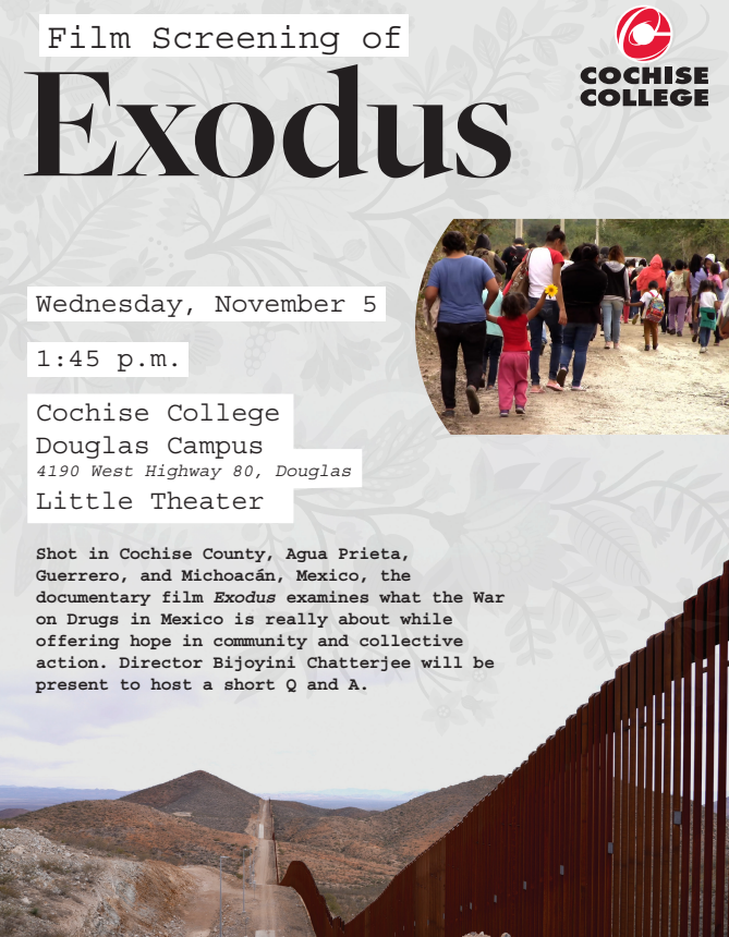 Informational flyer on the film screening of exodus
