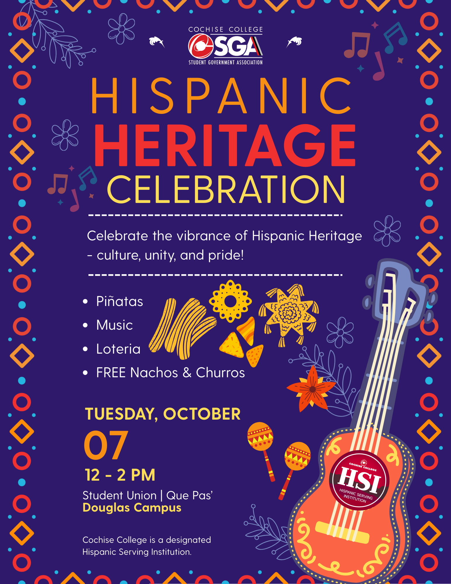 Information Flyer of the Hispanic Heritage Celebration