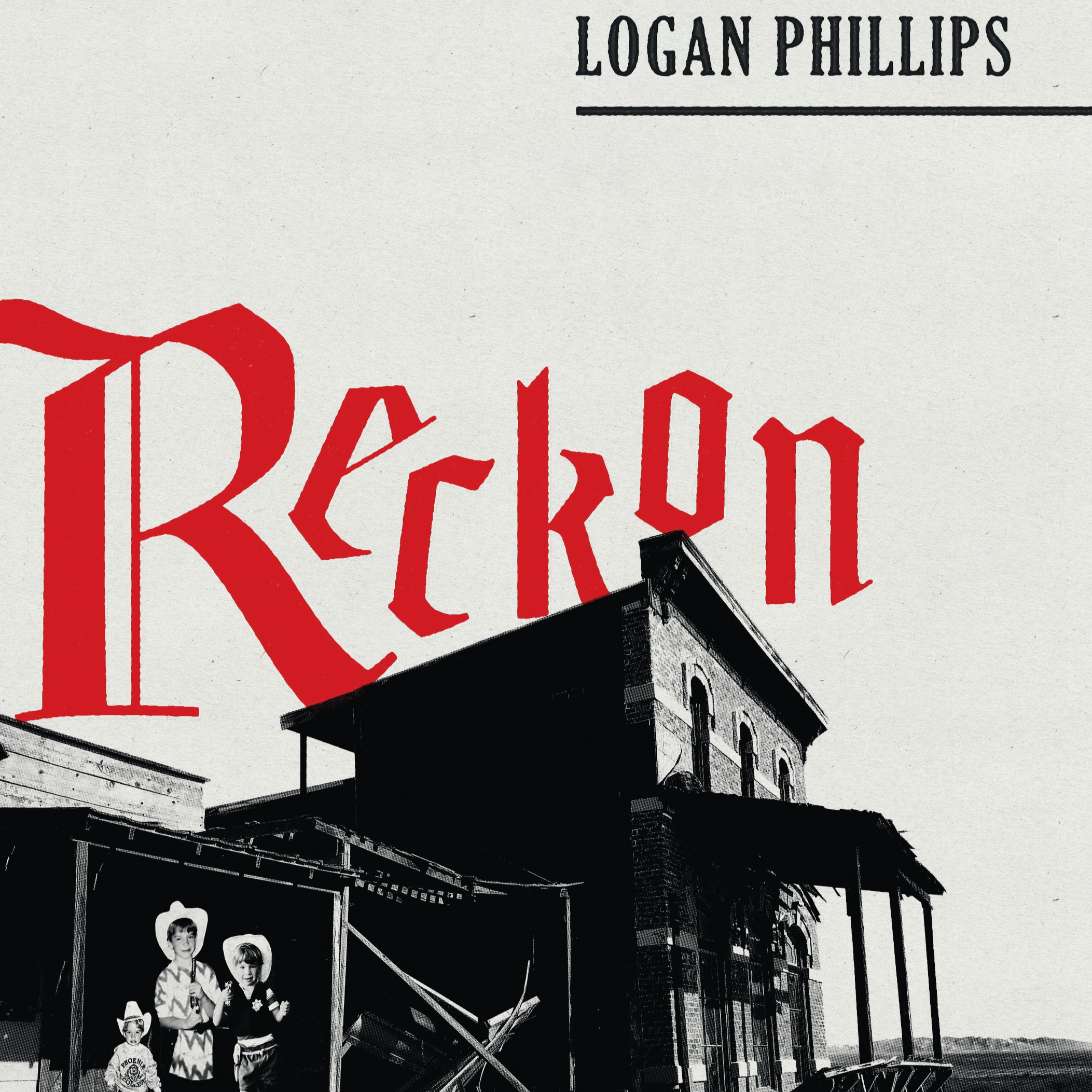 Reckon by Logan Phillips Book Cover featuring Old Southwestern Building