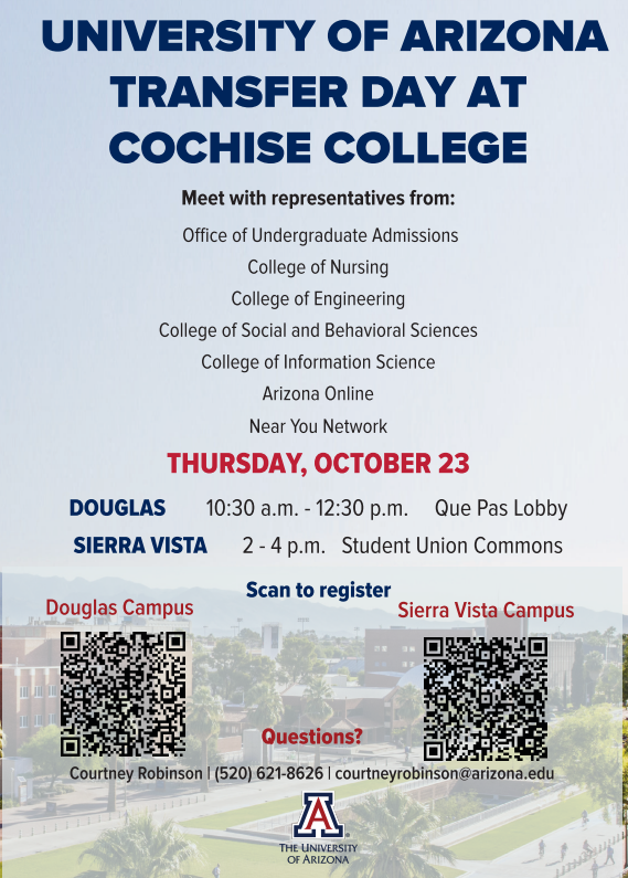 Informational Flyer on UofA Transfer Day