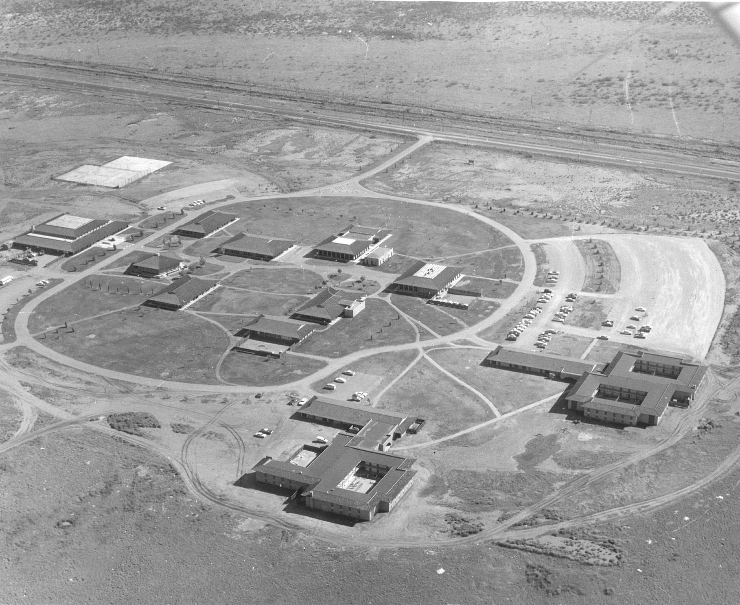 Aerial view of the Cochise College campus in Douglas